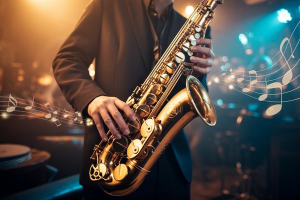 jazz ideogram saxofon